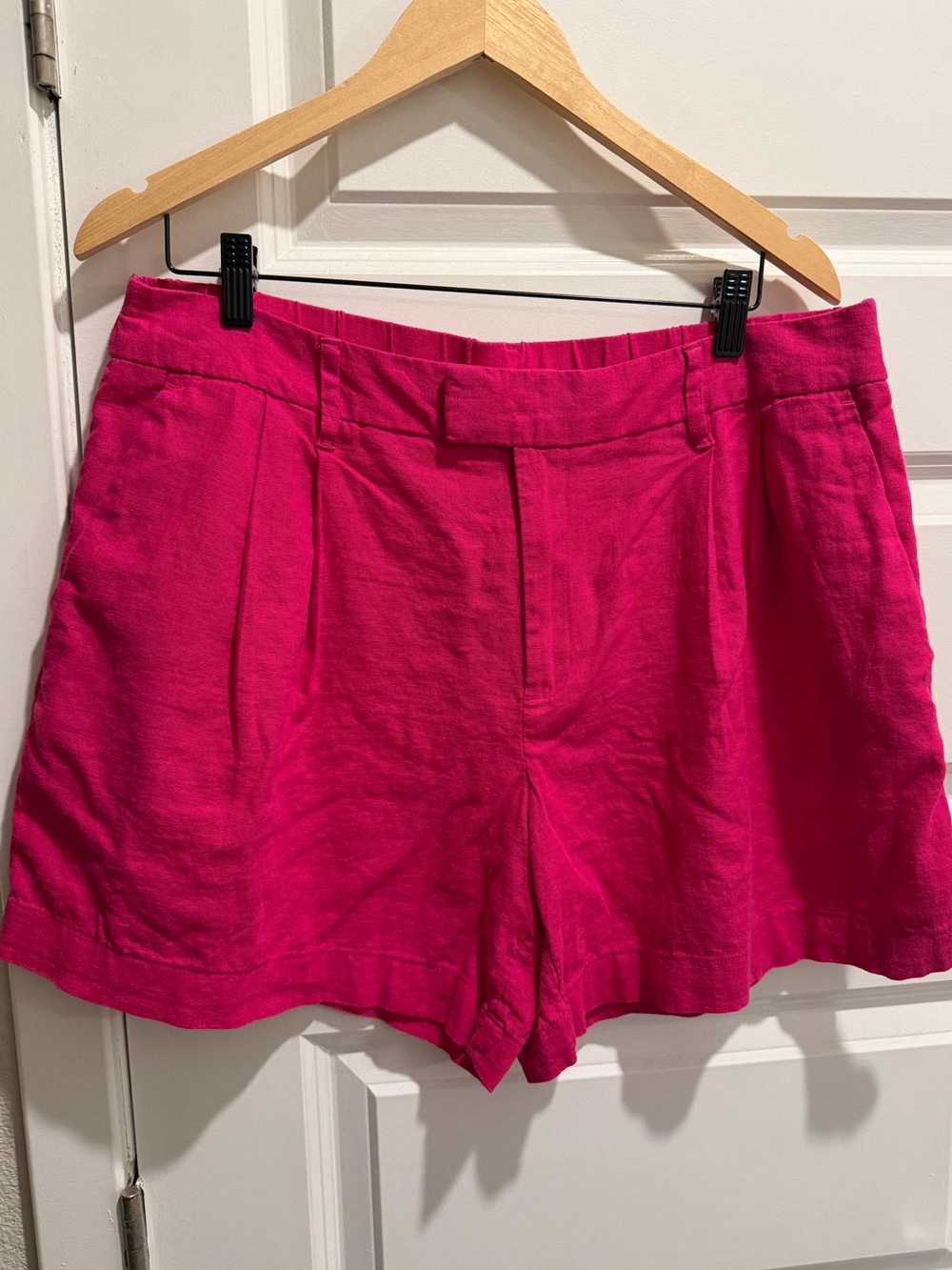 Women’s A New Day Linen Shorts Sz. 14, Linen Blend Shorts! Hot Pink!
